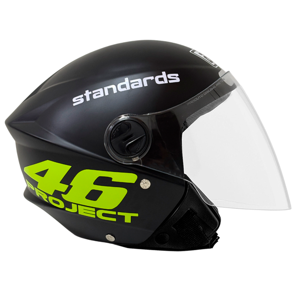 Capacete Aberto Personalizado Project 46 New Liberty 3 - Preto Fosco